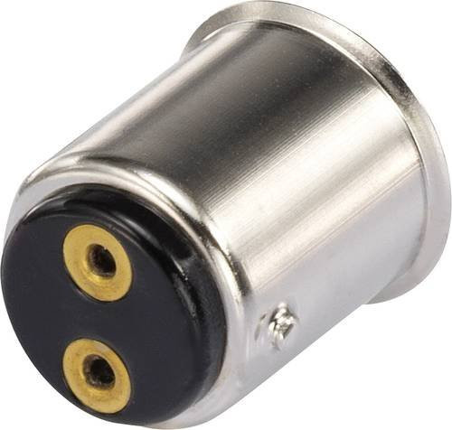 TRU Components Lampenfassung Sockel für Miniaturlampen mit BA15d Anschluss und Lötöse in Silber - Bild 1