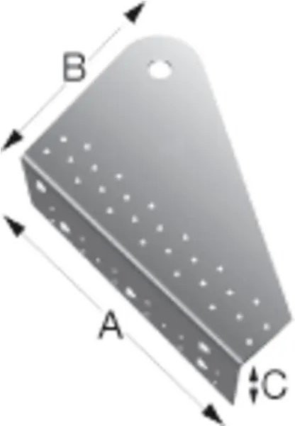 Simpson Bandanschluss BNG 60-B für Windaussteifungssystem aus verzinktem Stahl in Silber - Bild 1