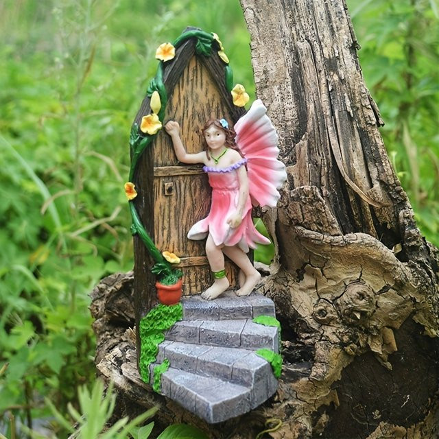 Dekorative Gartenfee als magisches Ornament für deine Gartentür in Mehrfarbig - Bild 1