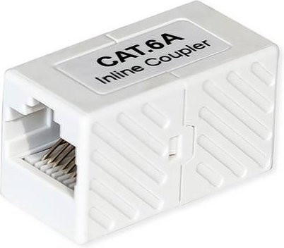 Value RJ-45 Kupplung Cat.6A ungeschirmt für Ethernet/LAN, weiß - Bild 1