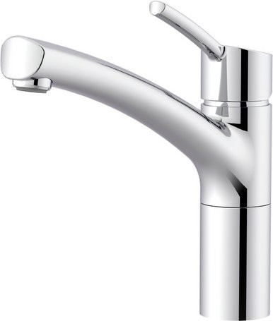 LENZ Küchenarmatur NEXO² aus Messing in Chrom und Silber mit schwenkbarem Auslauf und wassersparender Funktion - Bild 1