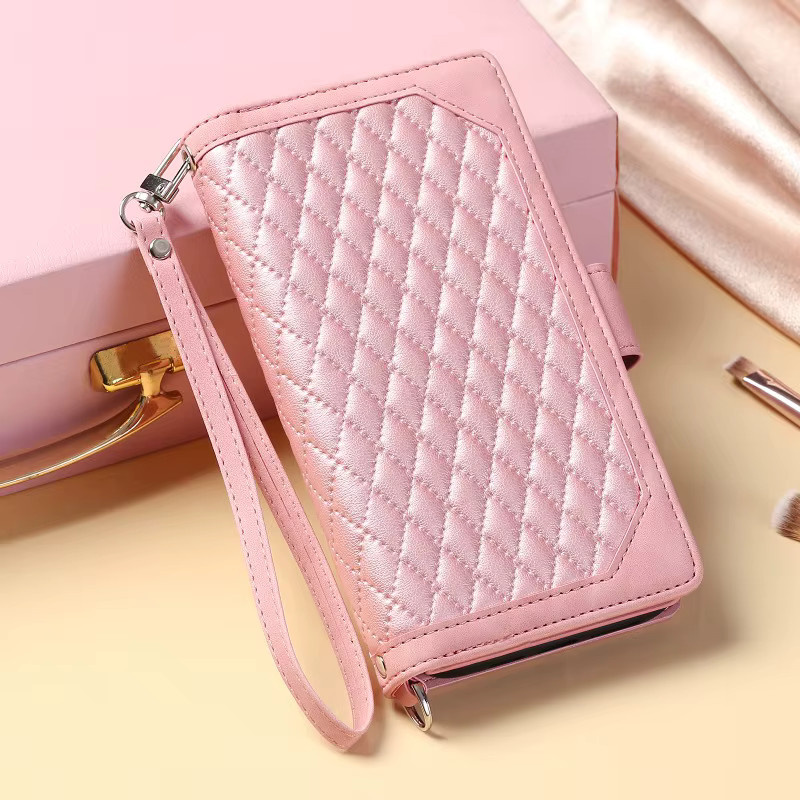 Xiaomi Leder Flip Wallet Cover mit Gitter-Reißverschluss-Tasche für Redmi Note 15 14 13 12 11 Pro Plus und Redmi 15C 15 A5 14C 13C 12C - Bild 2