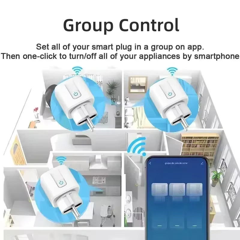 Shine-Tale ZigBee 2MQTT Smart-Steckdose mit Stromüberwachung, Timer-Funktion und Sprachsteuerung, Farbe: Weiß - Bild 3