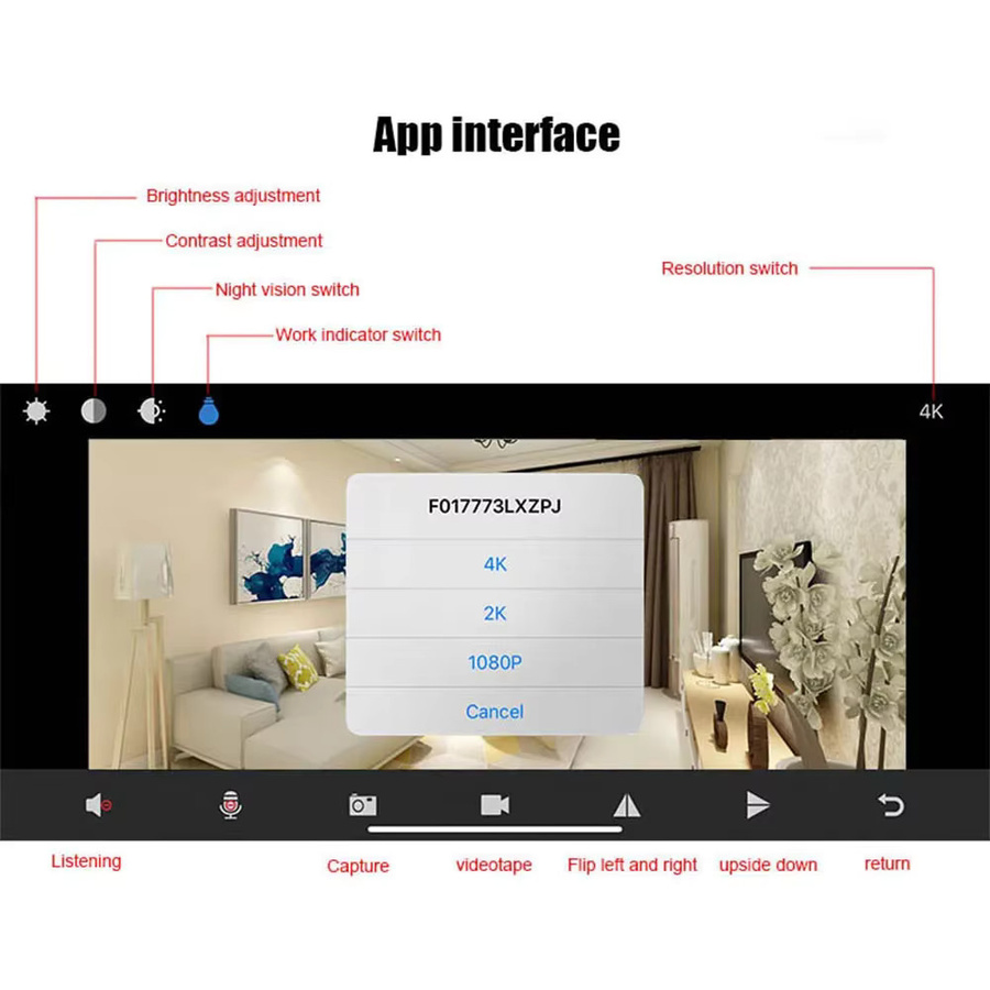 CUGUU HD WiFi Mini DIY Camcorder Modul mit 1080P Video Recorder und App-Steuerung in Schwarz - Bild 3