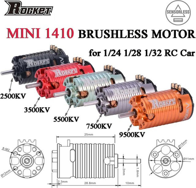 Surpass Hobby Rakete Mini Bürstenloser Motor, 2,0mm Welle - Bild 1