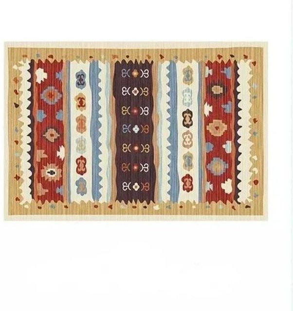 Karpetti Teppich mit böhmischem Marokkanisch-Muster, rutschfest und waschbar, B/T: 80 x 120 cm, Mehrfarbig - Bild 1