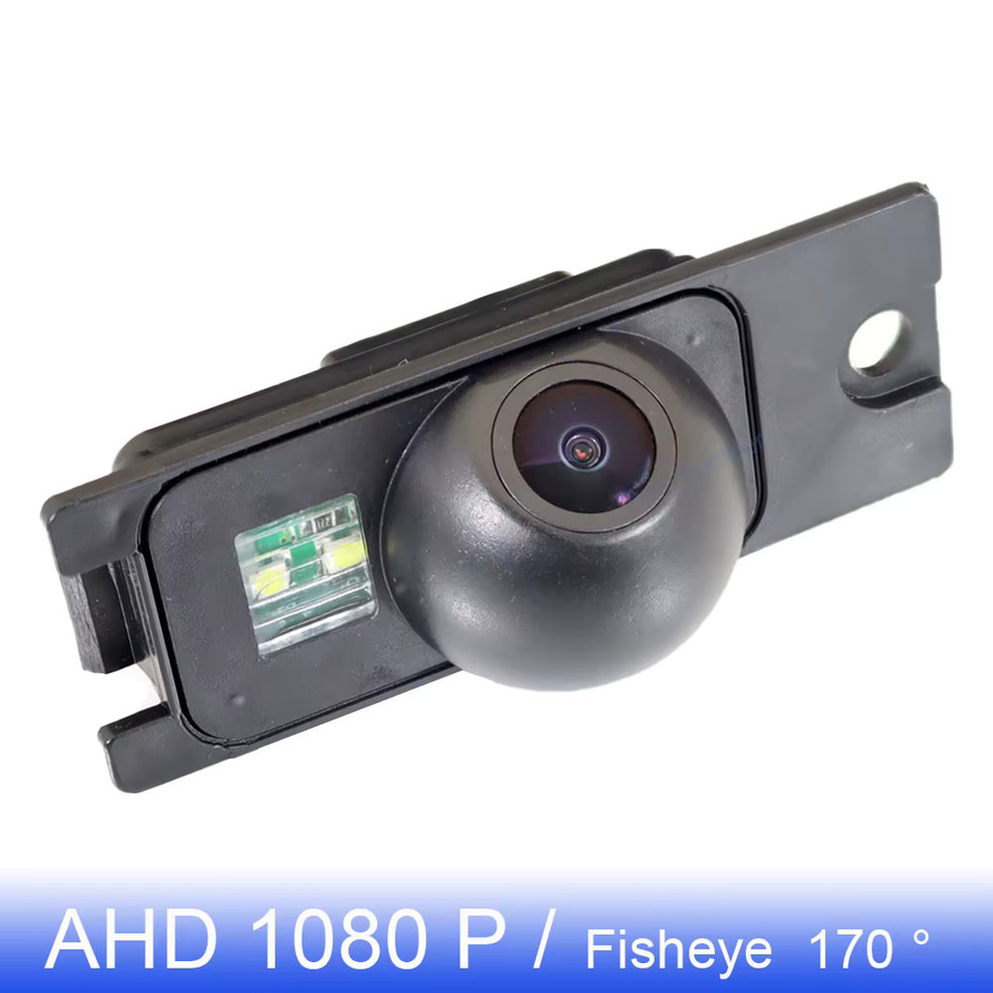 Avnononider Full HD 1080p Fish Eye Rückfahrkamera mit 170 Grad Sichtfeld und Nachtsicht für Volvo V70 R XC70 in Schwarz - Bild 2