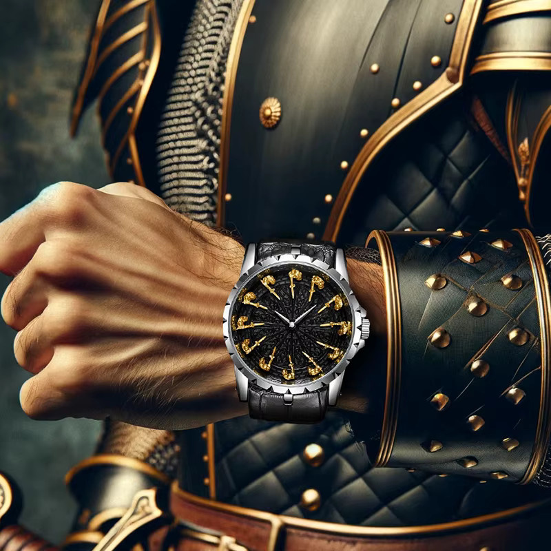CAROTIF Armbanduhr Quarz, Edelstahl, Silber, Schwarz, Herren - Bild 5