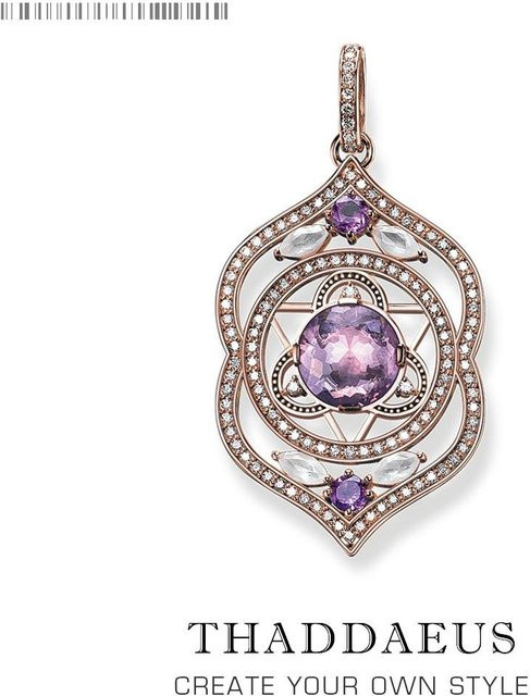 Anhänger Drittes Auge-Chakra, 925 Silber, Roségold, Zirkonia, Damen - Bild 1