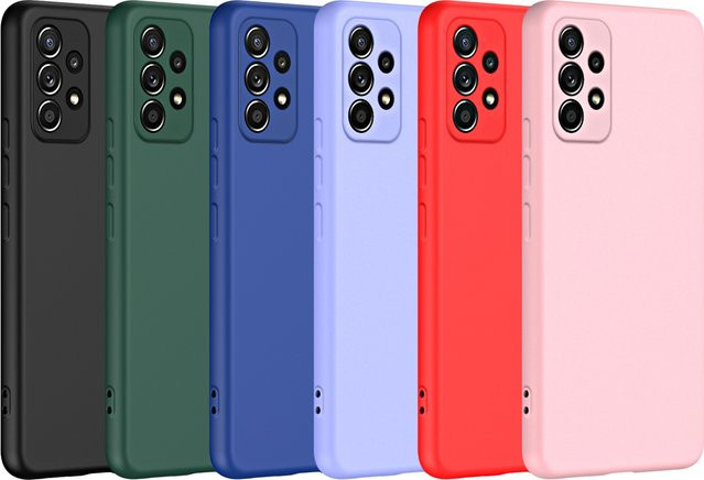 Flüssiges Silikon Soft Case für Samsung Galaxy A-Serie in Rot - Bild 1
