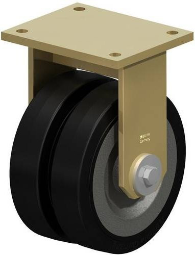 Blickle Doppel-Bockrolle BSD-SE 200K-35 aus verzinktem Stahl mit 200 mm Rad-Durchmesser und einer Tragfähigkeit von bis zu 1200 kg - Bild 1