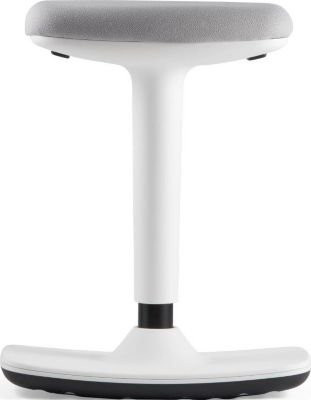 Steh-Sitz-Hocker Dauphin to-swift work mit Wippfunktion und Tellerfuß, Farbe: Weiß, Höhe: 50,0 - 75,0 cm - Bild 1