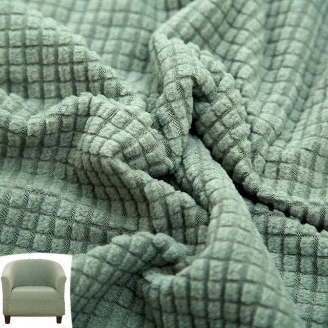 FORTUBI Jacquard-Sesselbezug aus elastischem Polarfleece in Grün für Einzelsessel - Bild 1