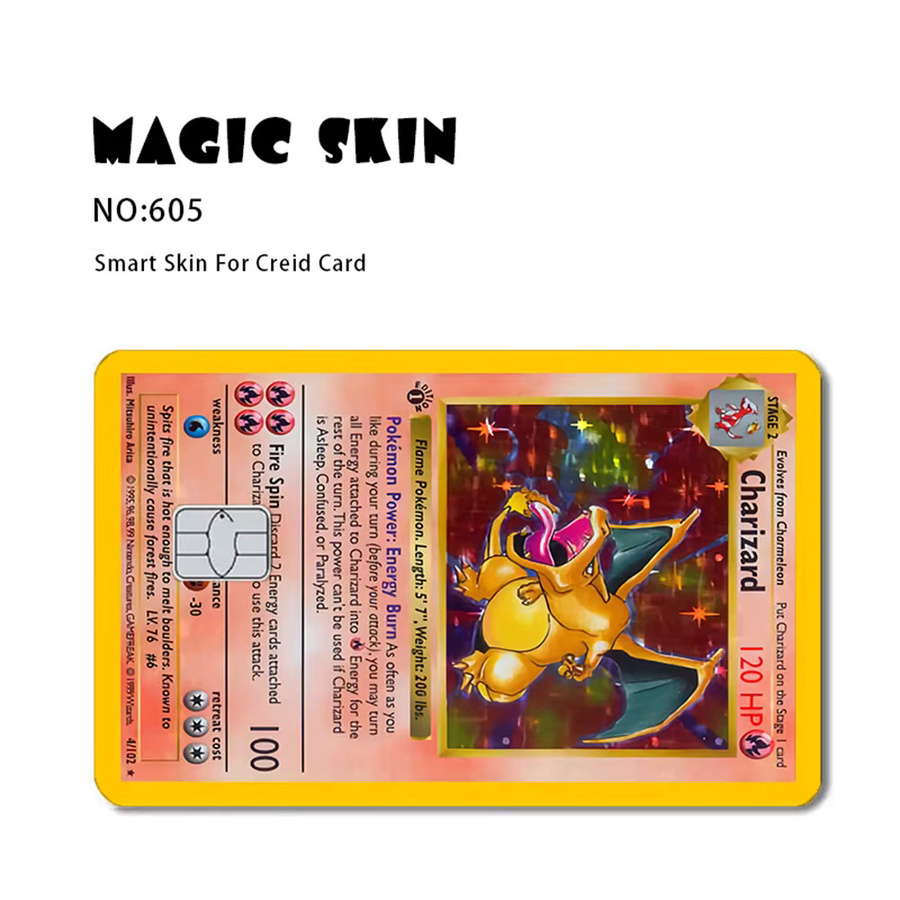 Bandai Pokemon-Karten-Aufkleber Pikachu, Kreditkarten-Skin, Matte Folie - Bild 2
