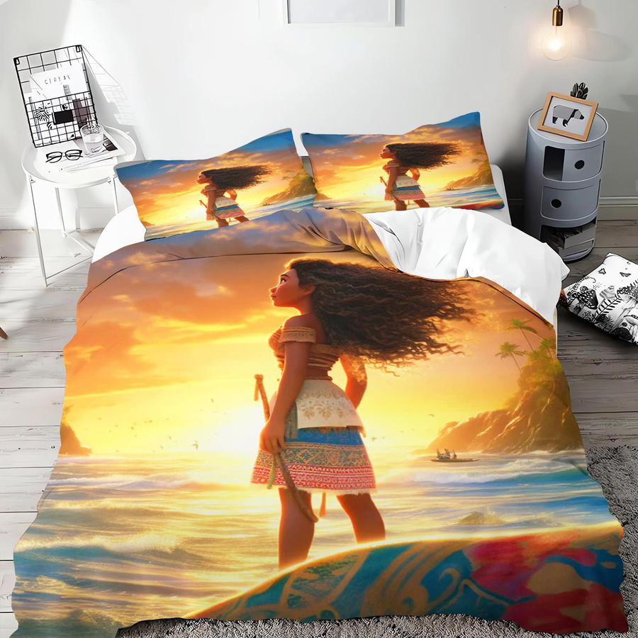 Paslu Moana 3D Kinder-Bettwäsche-Set, 3-teilig, Bettbezug King Size, B: 140 cm, H: 210 cm - Bild 1