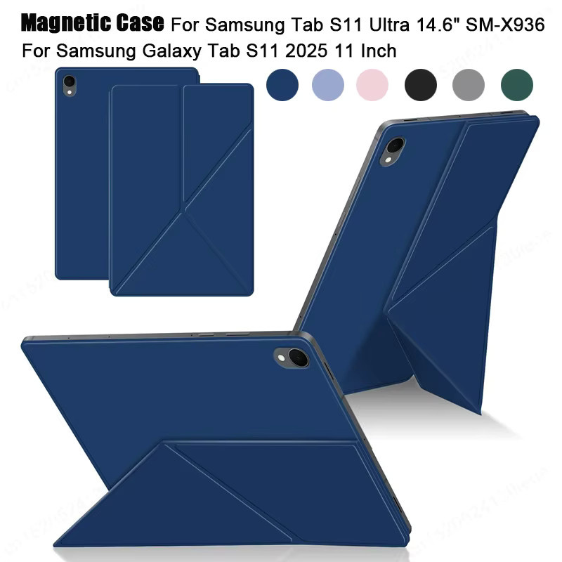 Smart Fold Book Cover magnetische Tablet-Hülle für Samsung Galaxy Tab S11 Ultra 14,6 Zoll, S10 Lite Fe 11 Zoll Plus und 13,1 Zoll in Blau und Lila - Bild 3