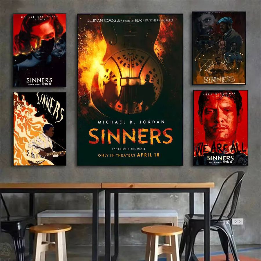 S-Sinners Leinwandgemälde mit Vampirmotiv in Multicolor, Wanddekoration für Wohnzimmer und Schlafzimmer - Bild 3