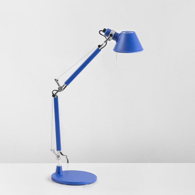 Artemide Tolomeo Micro Tavolo Tischleuchte aus Metall in Blue Matt mit verstellbarem Design und E14 Fassung - Bild 1