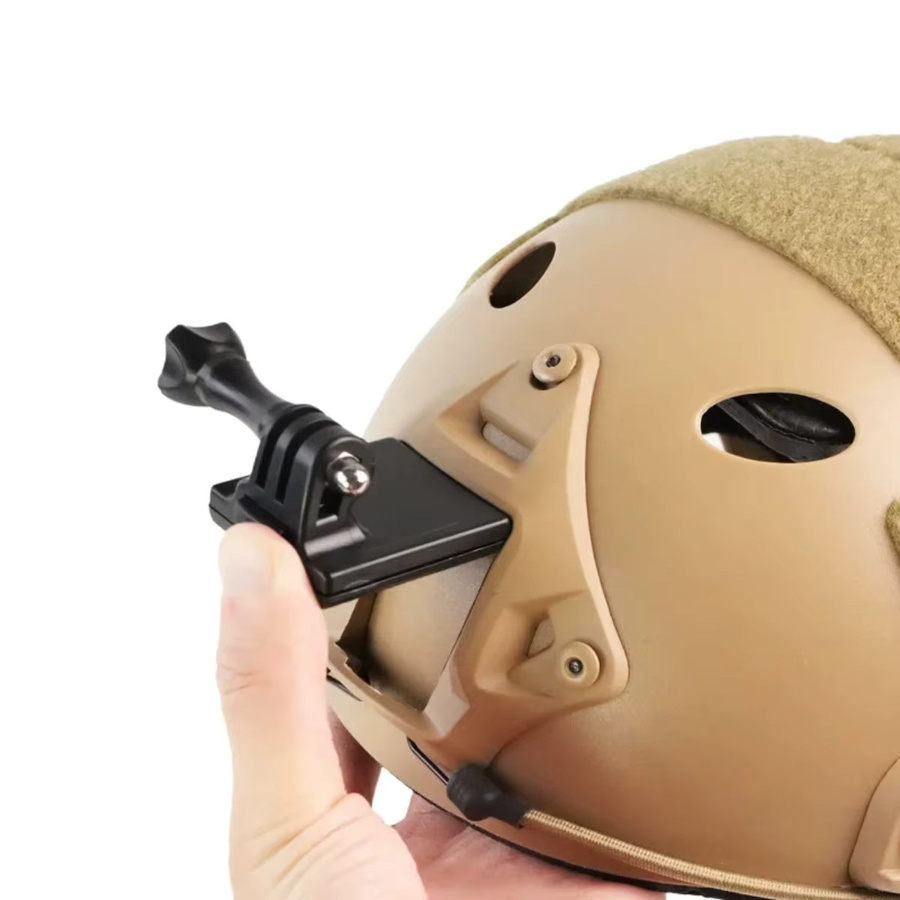 FAST Taktischer Helm NVG Helmadapter in Schwarz mit GoPro Halterung für Sportkameras, Outdoor und Jagd - Bild 2
