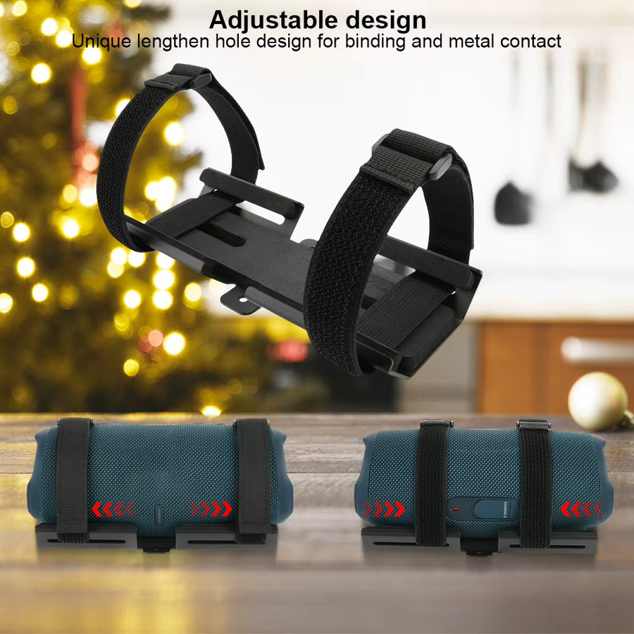 VODOOL Tragbarer Metall-Lautsprecherhalter für Charge 4 und Charge 5 sowie Flip 5 in Schwarz - Bild 2