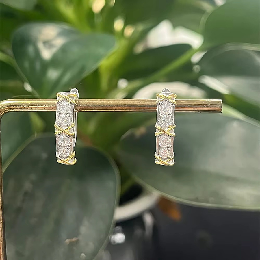 KUTPF Creolen, Gelbgold, Diamant, Damen - Bild 1