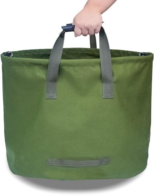 Igeteck Gartentasche aus wasserabweisendem Polyester, zusammenklappbare Laubtasche für Gartenabfälle, Grau, 239 Liter - Bild 1