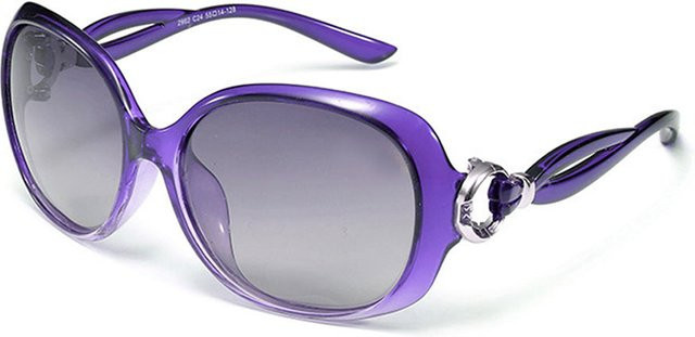 Techsuit 2962 Sonnenbrille, Damen, Vollrand, oval, lila, grau, Kunststoff - Bild 1