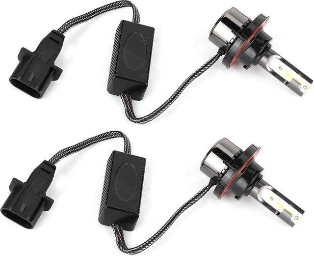 Wosawe Outdoor Sports Mini-LED-Scheinwerfer-Autolampen H13 9006, 2 Stück, 30W, 6000K Cool White, Grau - Bild 1