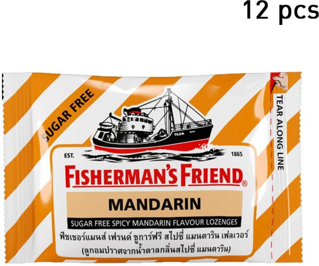 Fisherman's Friend Lutschtabletten Mandarine zuckerfrei 12 x 25 g - Bild 1