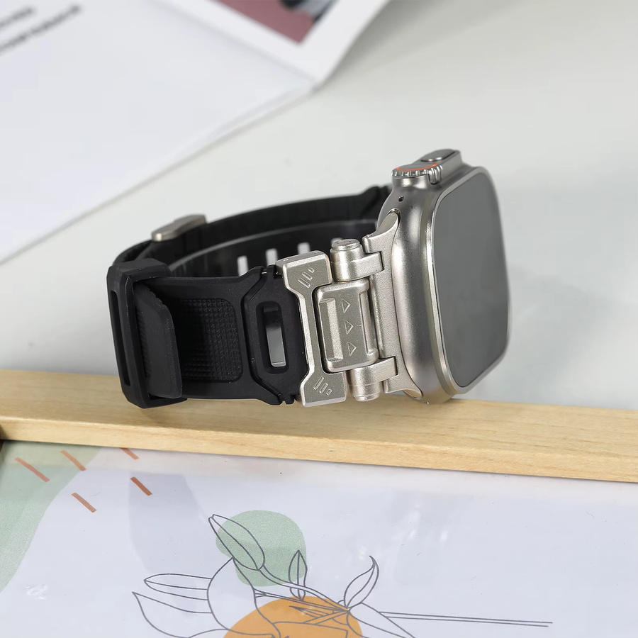 LCAPLE Uhrenarmband Metall, Silikon, Herren - Bild 1