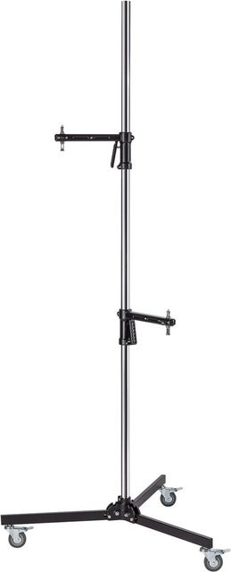 Walimex Pro Rollstativ Schwarz mit 2 Klemmhaltern für Fotostudio und Blitzlicht - Bild 1