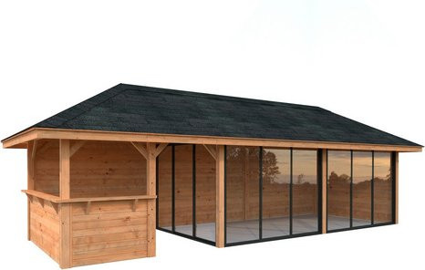 PALMAKO Pavillon Bianca Set 219 Slide aus Fichtenholz in Braun, B/H/T: 876 x 319 x 300 cm - Bild 1