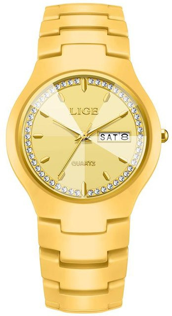 Wyttch Armbanduhr Quarz, Keramik, Gold, Damen, Wasserdicht - Bild 1