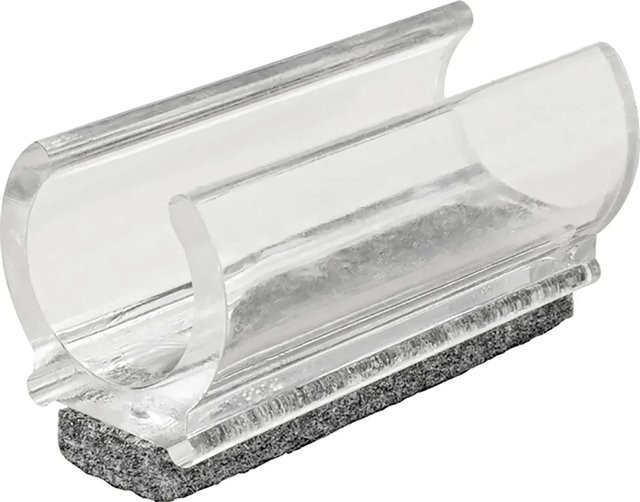 Wagner Klemmschalengleiter EH 0692 für Rundrohre Ø 1,9 cm, Transparent, 4 Stück - Bild 1