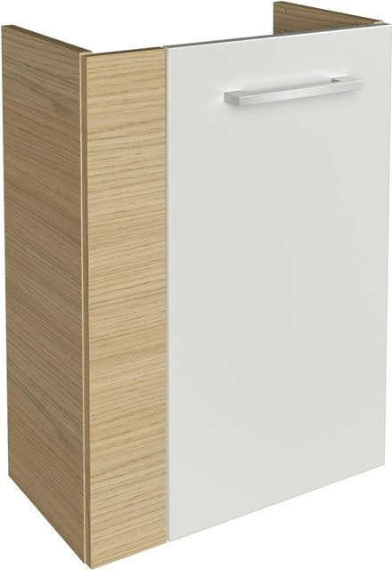 Fackelmann Waschbeckenunterschrank SBC Gäste Bad Sandeiche und Weiß Hochglanz B/H/T: 44 x 60 x 24,3 cm - Bild 1