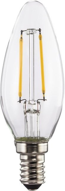 XavaX LED-Filament Kerzenlampe E14, Warmweiß, Klar, 250 lm (ersetzt 25 W) - Bild 1