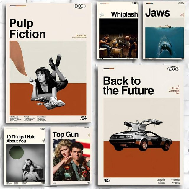 Kayou Film- und Fernsehserien-Poster Pulp Fiction The Godfather als Kunstdruck im Anime-Stil, mehrfarbig, Papierposter - Bild 1