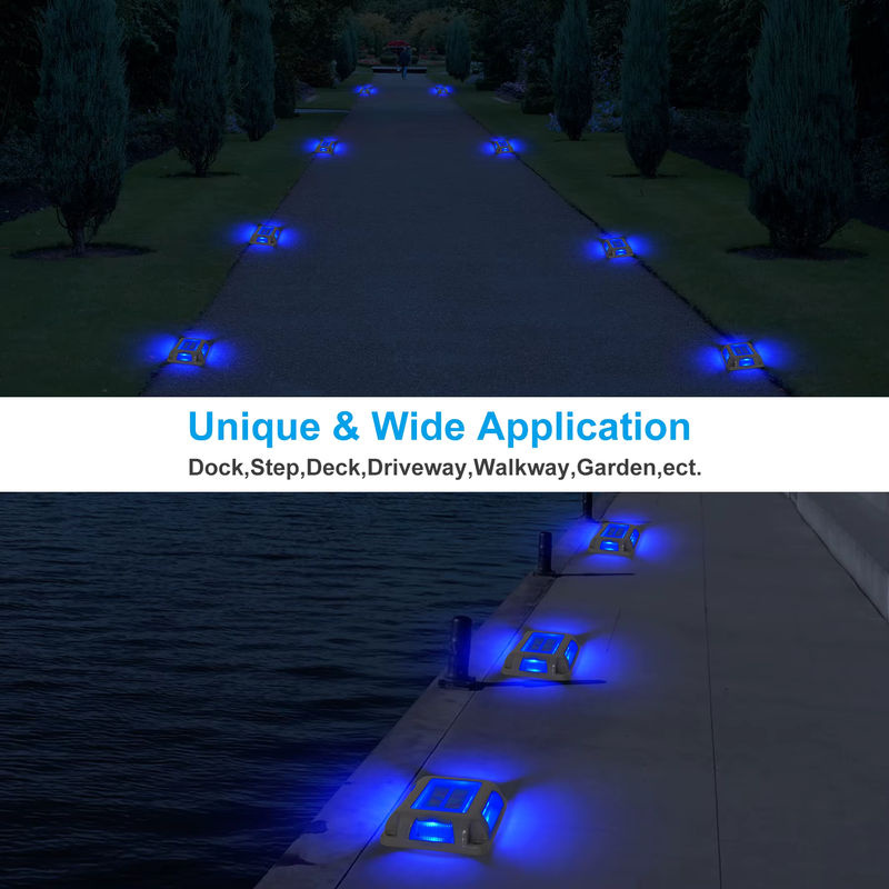 T-SUNRISE 8er Set Solar LED Außenleuchten Blau für Garten, Terrasse und Treppen zur Unterflur-Installation - Bild 2