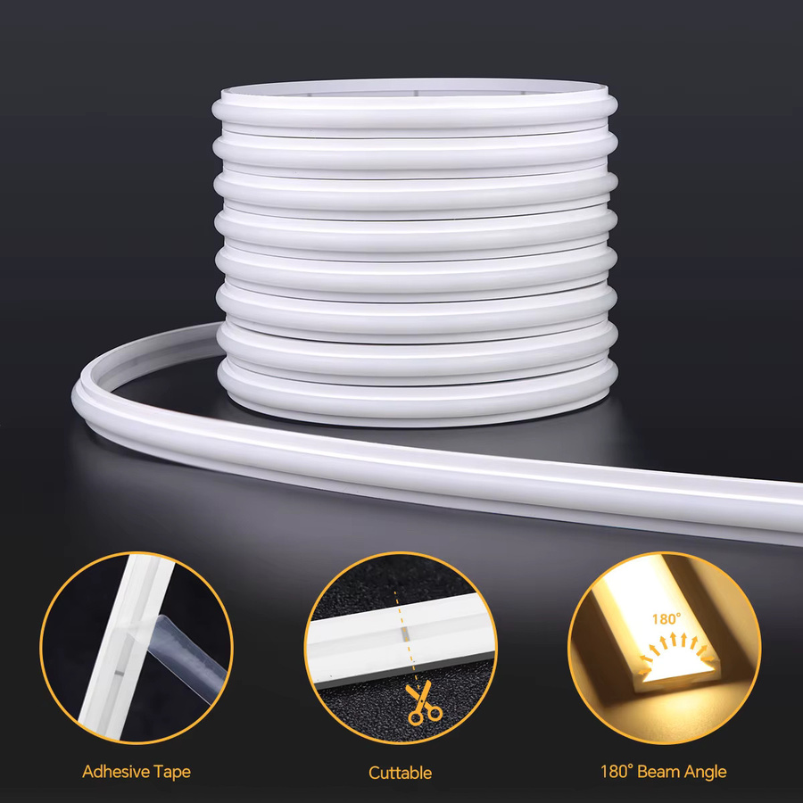 Lcamaw LED Neon Flex Lichtstreifen mit Touch- und Bewegungssensor, 24V, Weiß - Bild 4