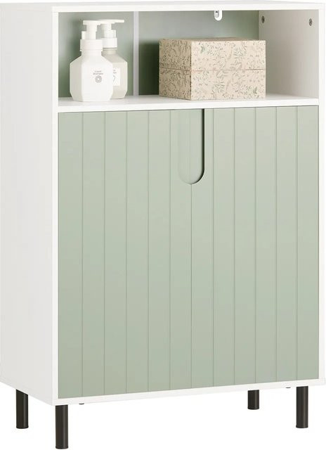 SoBuy Badkommode Badezimmerschrank Midischrank Sideboard BZR138-GR in Grün - Bild 1