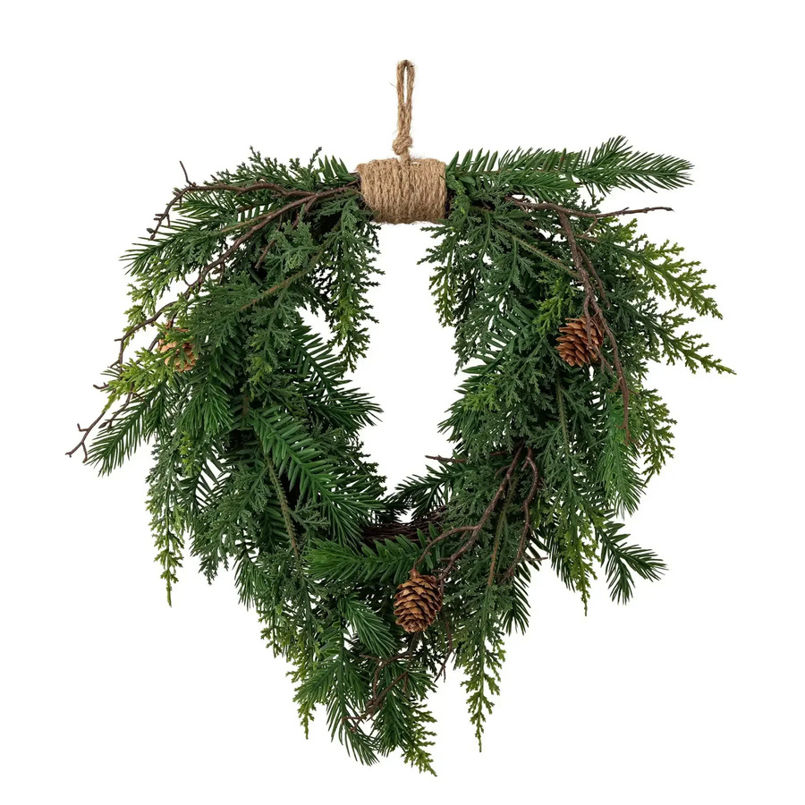 Bloomingville Hängende Dekoration Pine in Grün, B: 28 cm, H: 40,5 cm - Bild 1