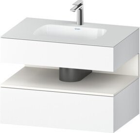 Duravit Einbauwaschtisch-Möbel-Set Qatego in Weiß, B/T/H: 80 x 55 x 60 cm - Bild 1