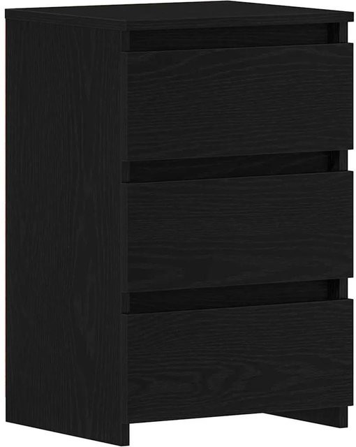 vidaXL Nachttisch in Schwarz mit Eichen-Optik, modern und matt, B/T/H: 40 x 35 x 62,5 cm - Bild 1