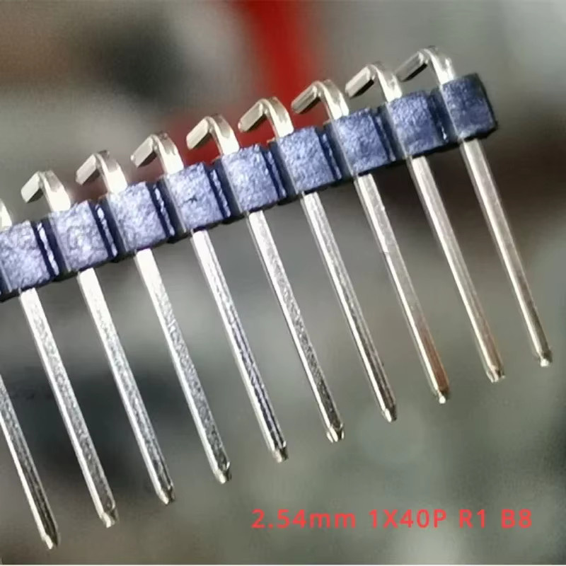 E-SIMPO 10 Stück Rechtwinklige Pin Header Jumper, 2,54 mm Abstand, 1 x 40 Reihe, Vergoldet, B6–12 mm, PCB Männlich RA Pin Header - Bild 4