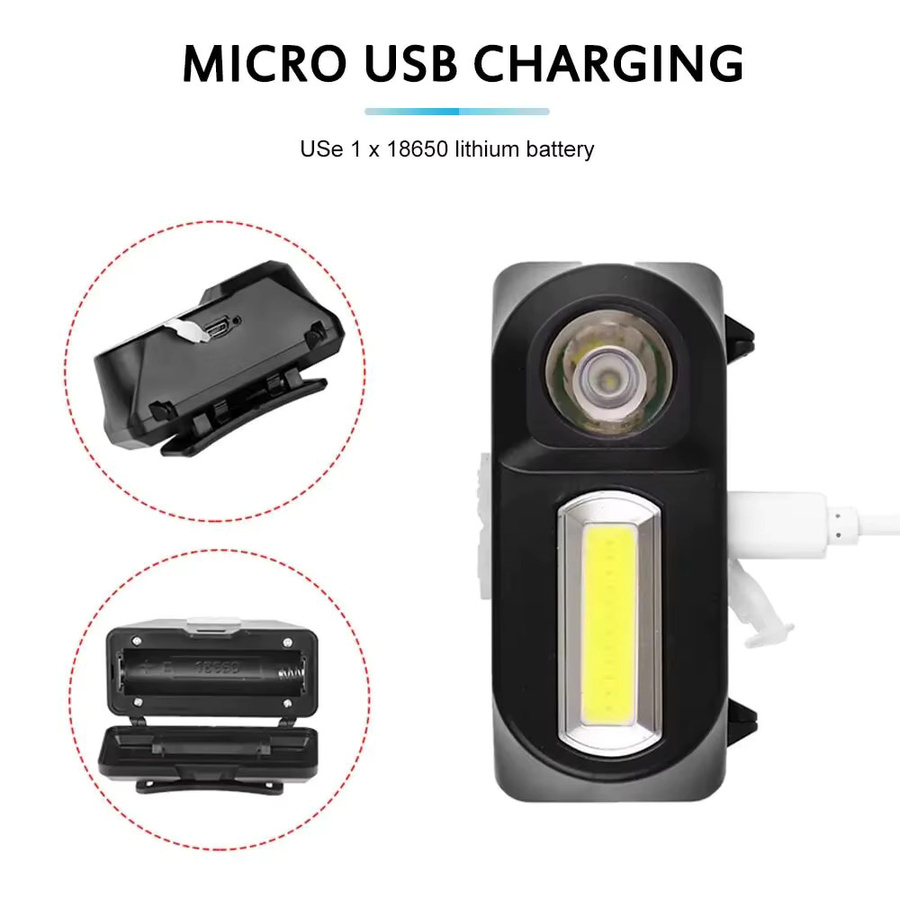 ESMARTER LED Outdoor Kopflampe mit USB-Ladefunktion in Schwarz - Bild 5