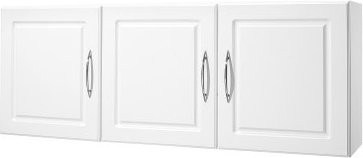 VEVOR Wandschrank für Waschküche und Garage, 2-stöckiger Wandhängeschrank mit 3 Türen und verstellbaren Regalen, Weiß - Bild 1