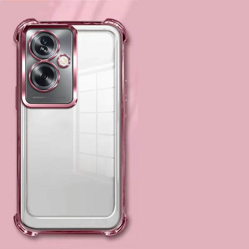 Stoßfeste Silikon Schutzhülle für OnePlus Nord N30 SE und OPPO A79 in Transparent und Blau mit verstärkten Ecken - Bild 2