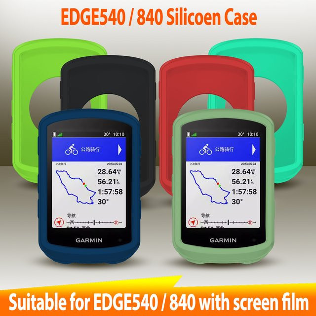 Garmin Silikonhülle für EDGE 540 und 840 GPS Fahrradcomputer in Gelb inklusive HD-Folie - Bild 1