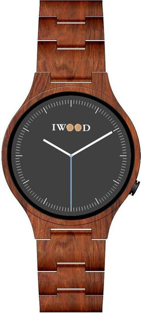 Iwood Herrenuhr, Quarz, Holz, Grau, 42 mm - Bild 1
