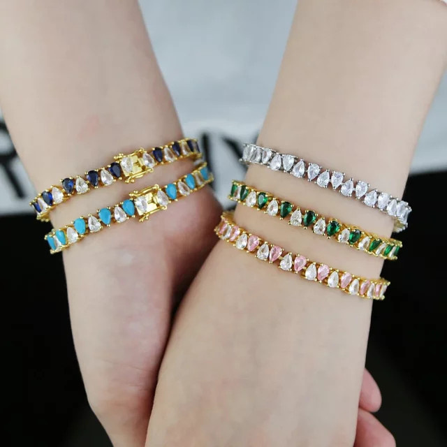 JYZSHINY Armband, Bicolor, Zirkonia, Damen - Bild 1